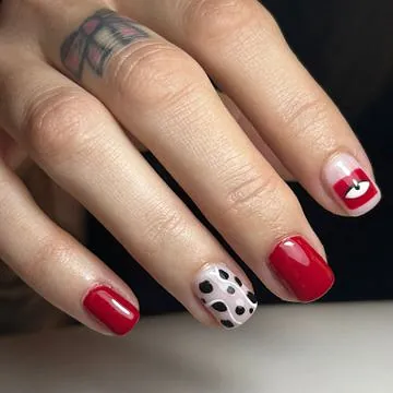 manicura uñas rojas